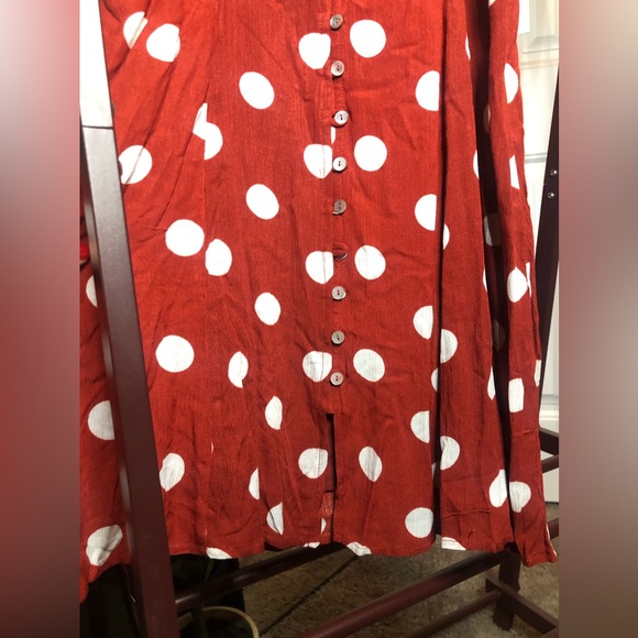 NWT Women’s Red Polka Dot Mini Dress SZ. L - Picture 12 of 15